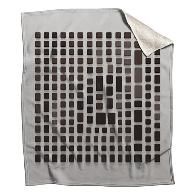 Brown Rectangular Grid Blankets