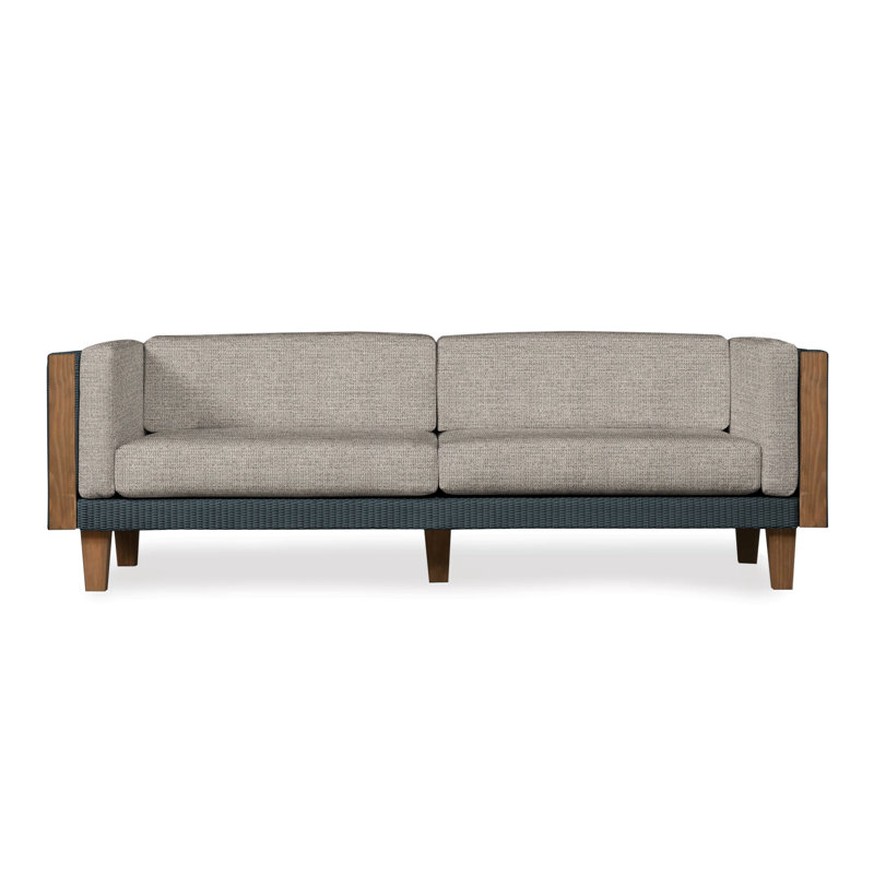 Catalina Outdoor 3 - Seat Patio Sofa, White, Demo Stone