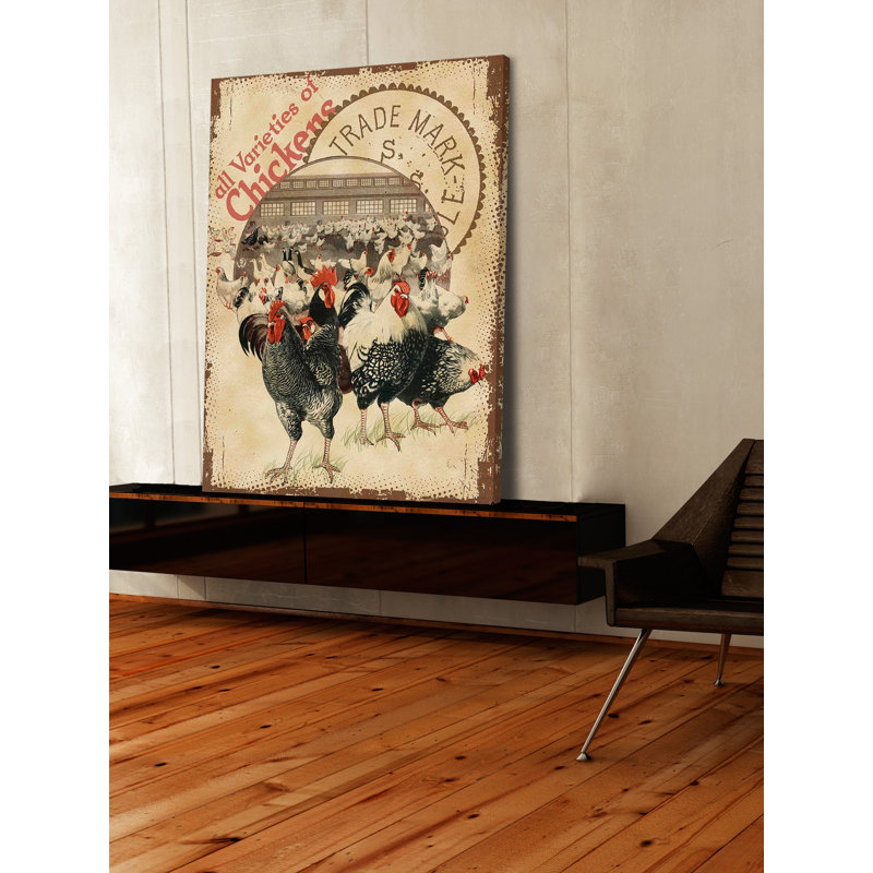 Chicken Varieties - Wrapped Canvas Print, 61 cm H x 41 cm W