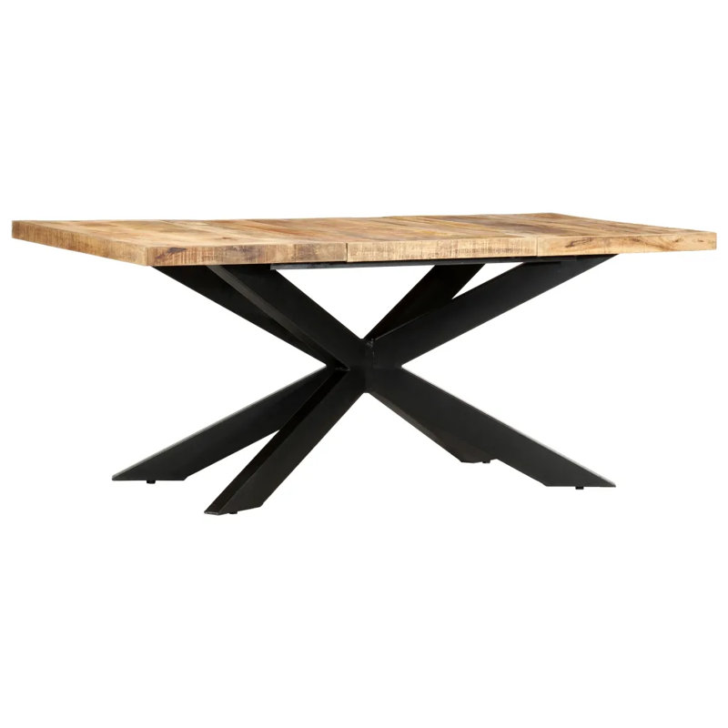 Graber Solid Wood Top Metal Base Dining Table