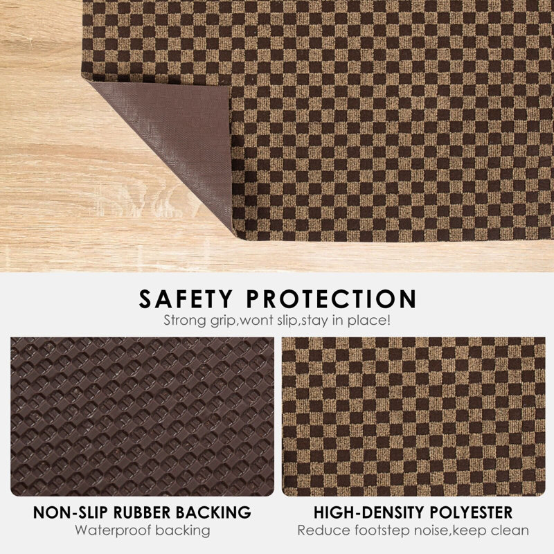 Malesia Checkered Rug, Runner 2' x 6'
