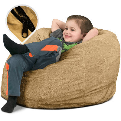  | Housse de remplacement pour fauteuil à billes 3 pi pour enfants seulement | Lavable amovible | Housse seulement