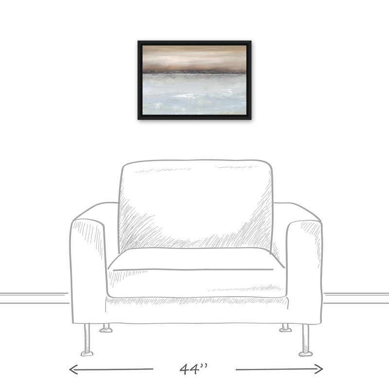 Reflections Floating Framed Canvas, 13.75" H x 19.75" W x 1.75" D, Black Floater Framed