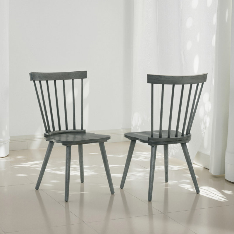 Ensemble de chaises rustiques de style campagnard moderne, facile à assembler, structure en bois massif durable, polyvalent pour n'importe quelle pièce