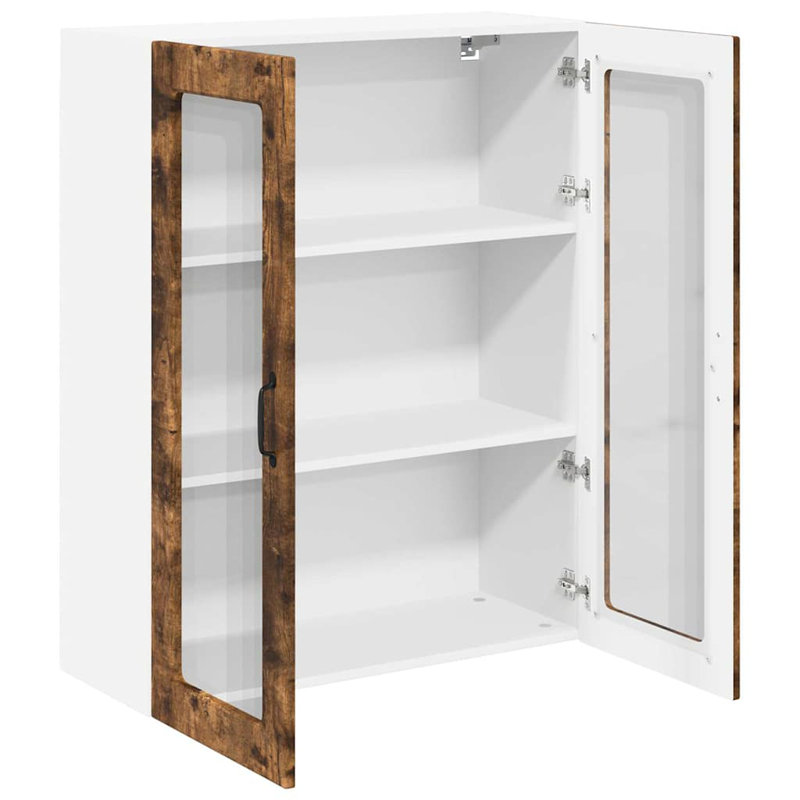 Vidaxl Kitchen Wall Cabinet Brown Oak 60 X 31 X 100 Cm Engineered Wood, 100cm H x 80cm W x 31cm D, Smoked Oak
