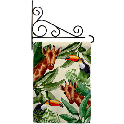 Double Sided 18.5'' H x 13'' W Polyester Animal Flag Set