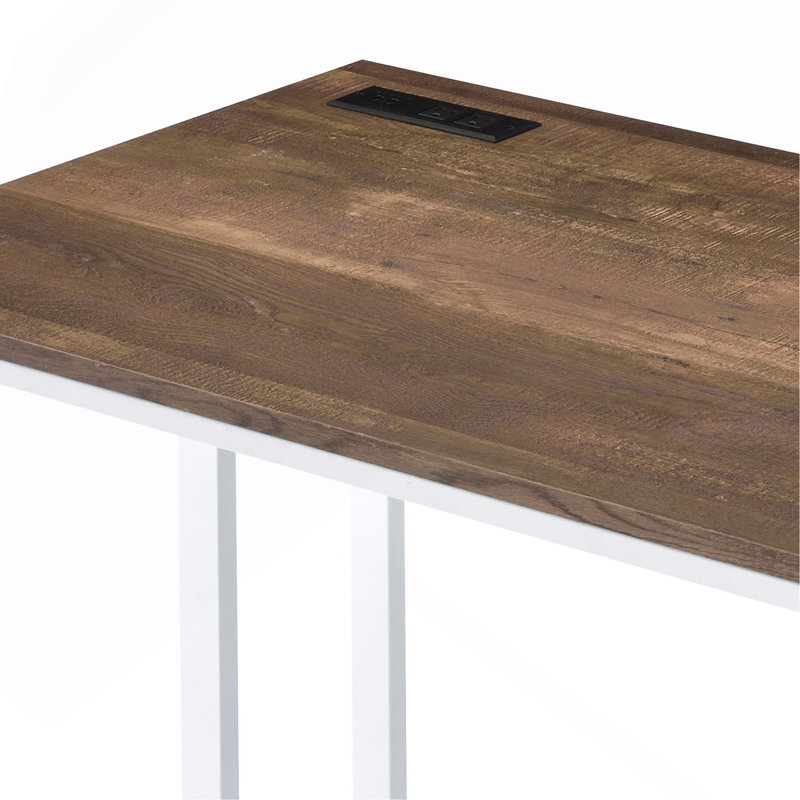 Bureau d'écriture Finish avec USB, Blanc