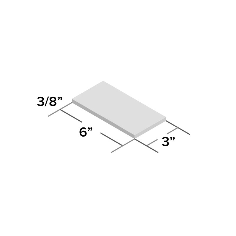 Barcelona 3" W x 6" L Polished Ceramic Subway Wall Tile (5.38 Sq. Ft. / Case), Vanilla