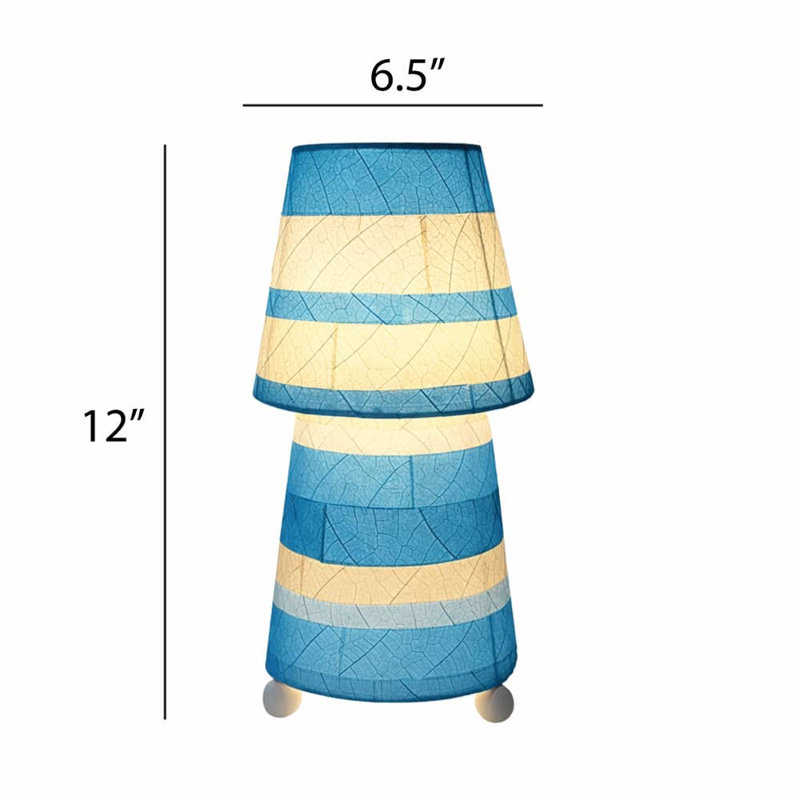  Striped Tapered Table Lamp Sea Blue, Blue