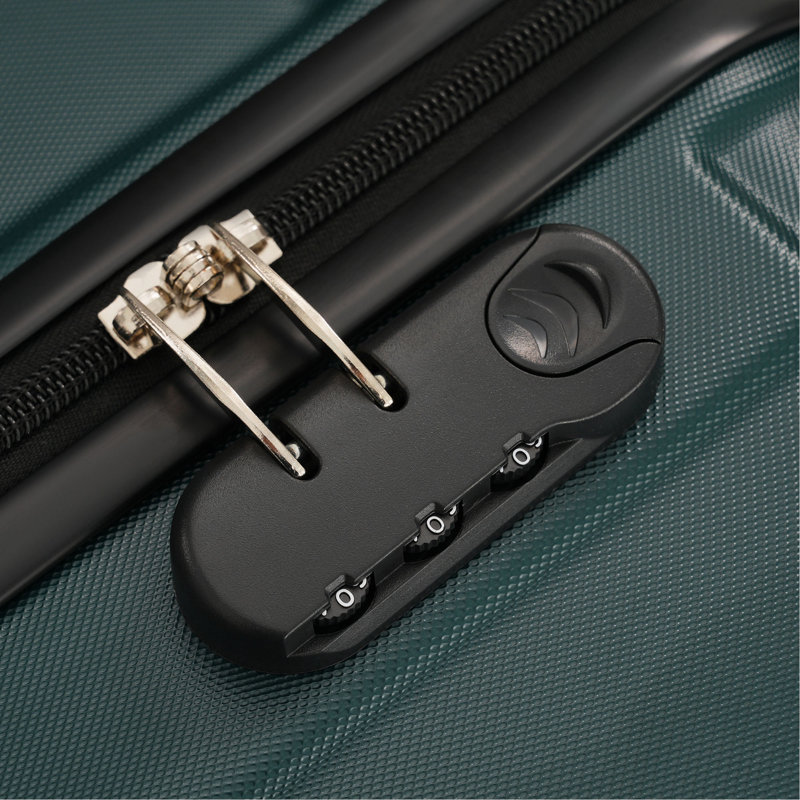 Valise à roulettes doubles 3 pièces Hardshell, Dark Green