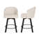 Elyana Counter Height Bar Stools Set Of 2, Swivel Bar Stool With Back, Linen Counter Stool, Metal Legs, Retro Upholstered Barstools For Kitchen Island, Home Bar, Pub