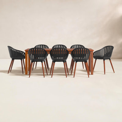 83" Eucalyptus Patio Dining Set