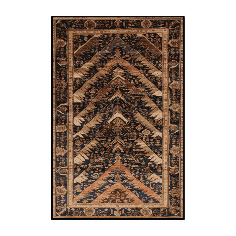 Tapis brun lavable à la machine, Tapis de couloir 2 pi x 4 pi