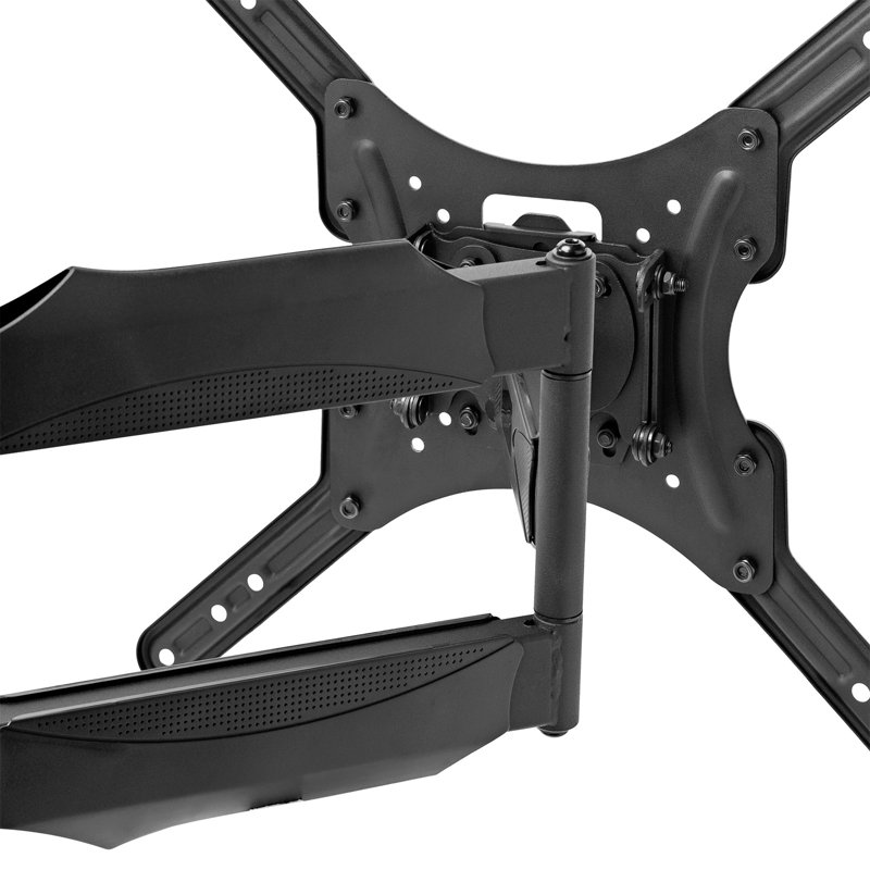 Black Steel Full Motion TV Wall Mount with HDMI Cable
