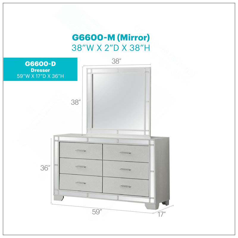 Commode Madison, champagne argenté