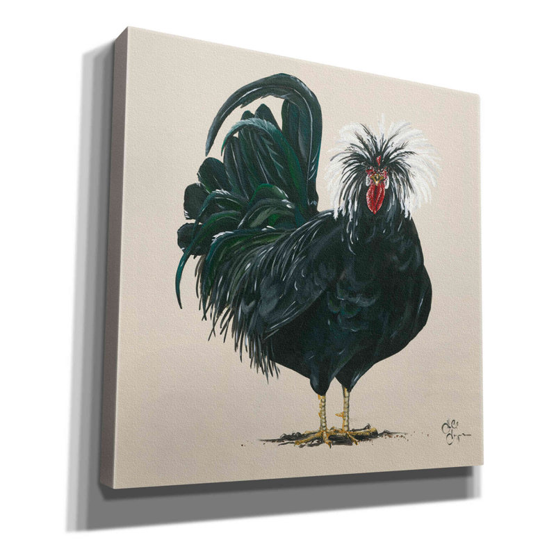 «Chicken» par Hollihocks, reproduction d'art sur toile tendue, H 12 po x l 12 po x P 0,75 po