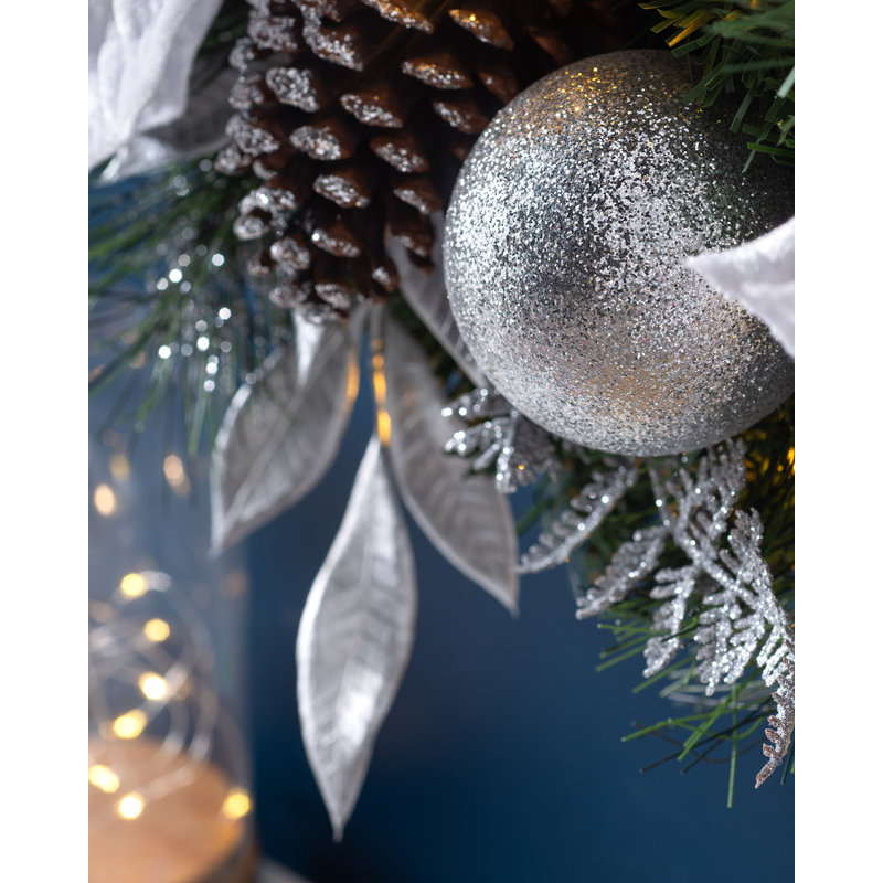 Faux Lighted 76cm Wreath