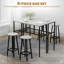 HOMCOM 6-Piece Breakfast Bar Table and Stools Set Counter Height-245073377-245073376