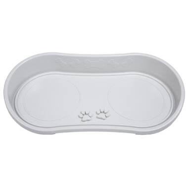 Petmaker Elevated Pet Feeding Tray with Splash Guard and Non-Skid Feet (21 inch x 11 inch x 8.5 inch)