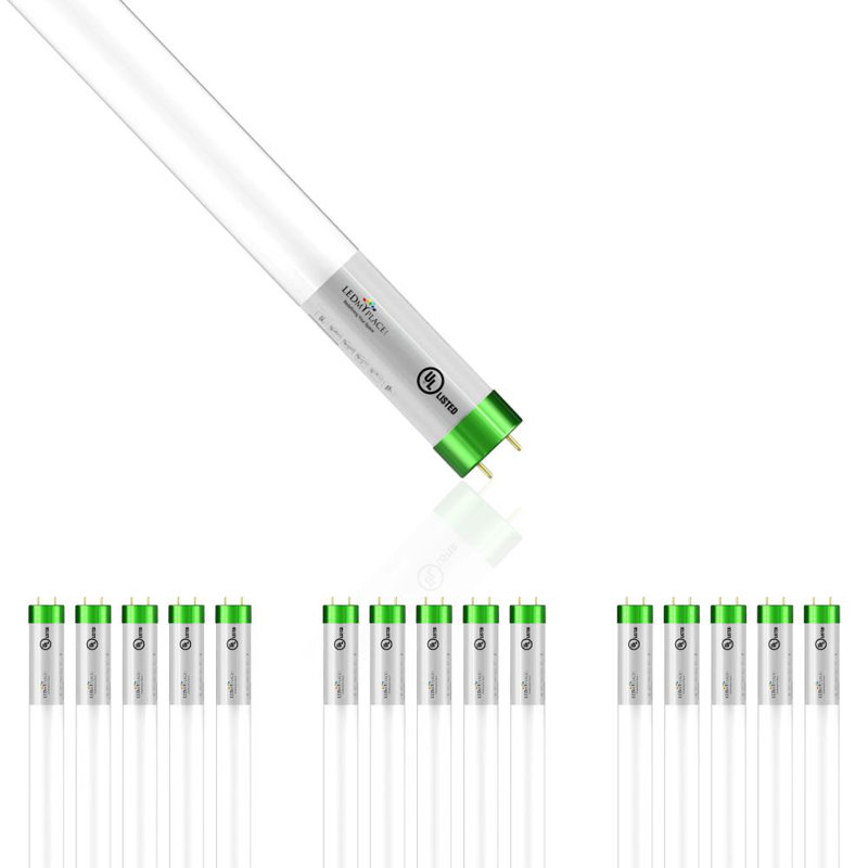 18 watts (équivalent à 50 watts), ampoule à DEL T8 non-à intensité variable, culot G13/à deux broches, 4 000 K