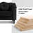 Sofa Chair, Flannel Accent Chair With Pillow For Living Room, Black-520107840