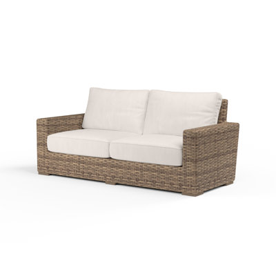Havana 76" Wide Outdoor Rectangle Loveseat with Sunbrella Cushions by Sunset West