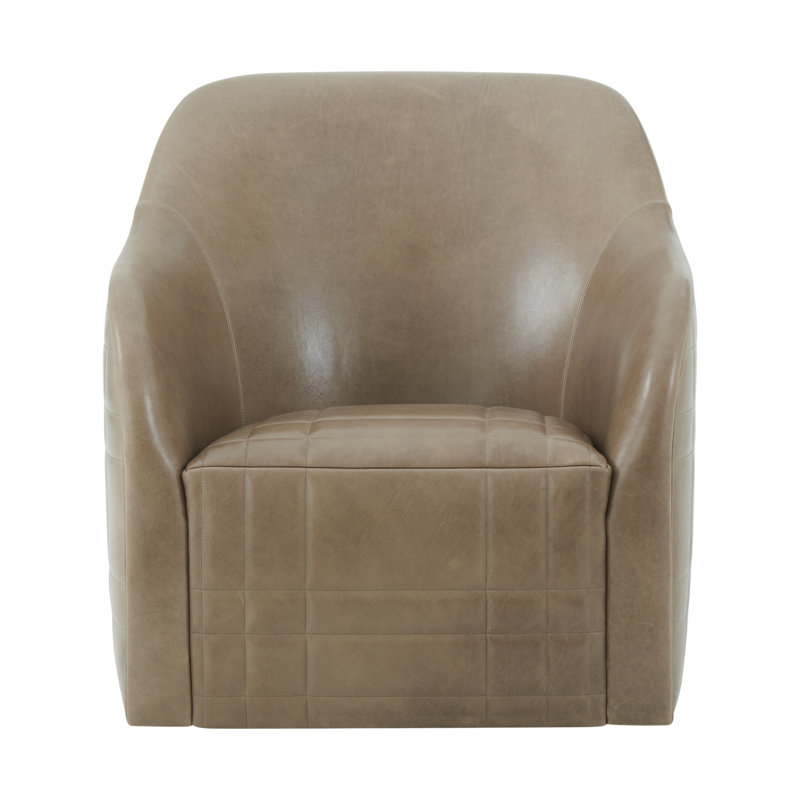 Seated Swivel Armchair, Beige