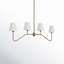 Lustre en verre albâtre à 4 lumières à intensité variable Lane -342978368