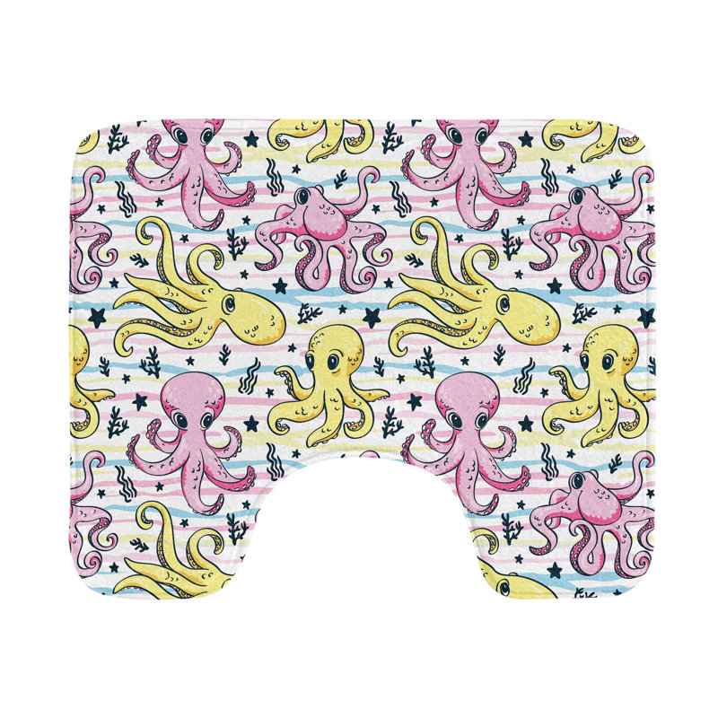  Tapis de salle de bain Octopus