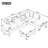 105" Modern Sectional Sofa With Storage Ottoman, L-Shape Couch With 2 Pillows And Cup Holders,Sectional Sofa With Reversible Chaise For Living Room-405841005