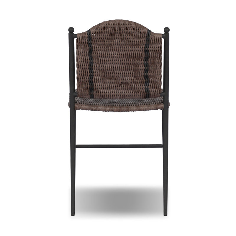 Abel Outdoor Dining Side Chair, Tanned Weave
