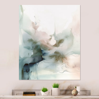 «Green and Cream Essence of Modernity II», impression sur métal sans cadre
