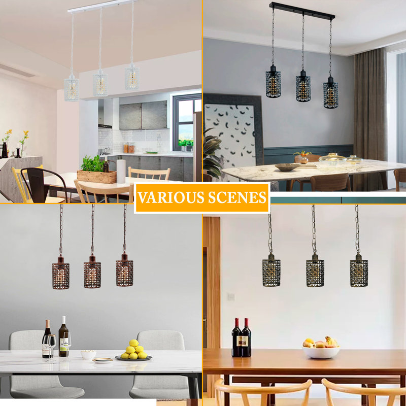 Travell 3 - Light Kitchen Island Pendant, White