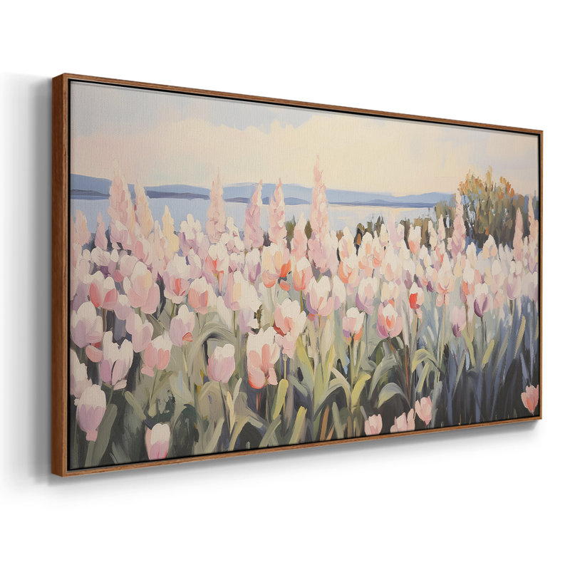 Botanical Series-CCXCVI- Toile tendue avec châssis encadré - Prêt à être accroché, H 21 po x l 41 po, Noyer