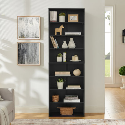 CD DVD Storage Cabinet, Bookcase, Adjustable Shelf 8-Layer Storage, Display Bookshelf, Home, Office, Multi-Functional Double-Layer Bookcase, Can Be Disassembled Into Two 4-Layer Storage Bookcases