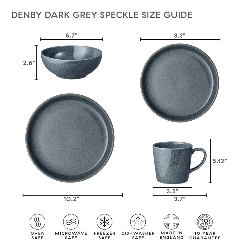 Dark Grey Speckle Handmade Stoneware Coffee Mug
