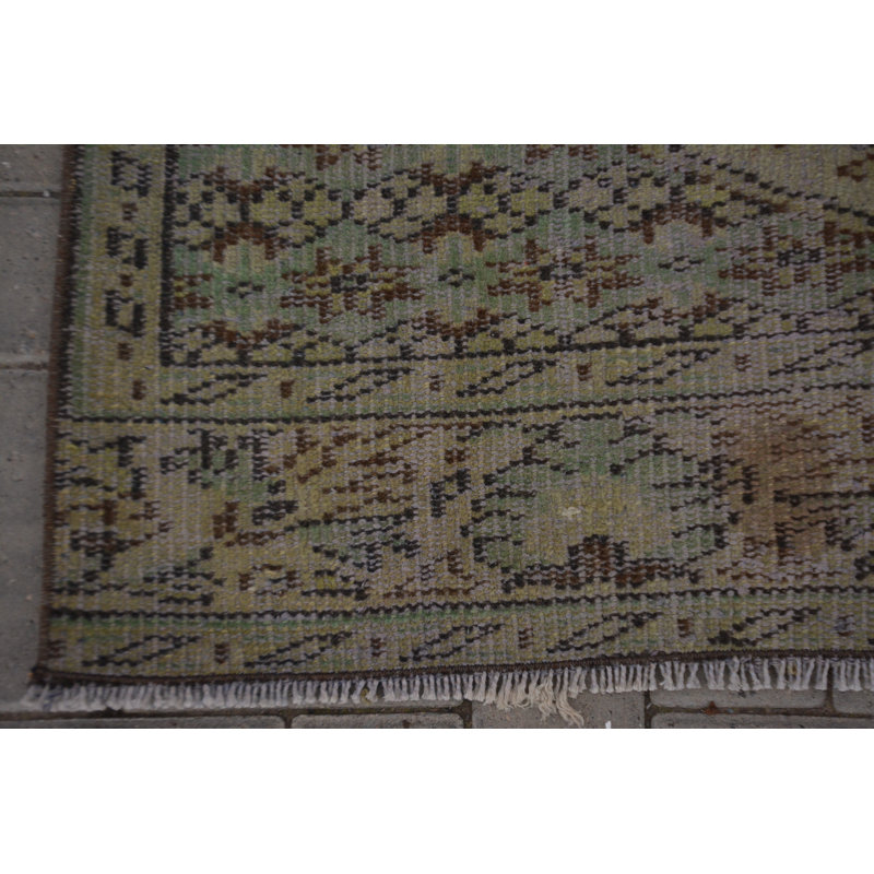 Tapis brun Anatolian, tapis turcs, tapis de chambre à coucher, tapis rétro, tapis Oushak