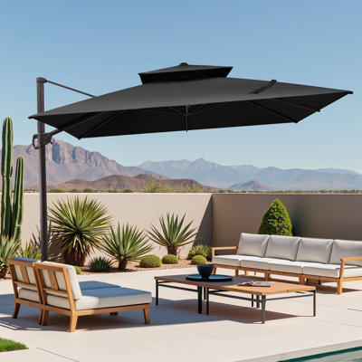  Herrell 11 x 11 Ft Square Cantilever Umbrella without Weighted Base
