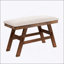 Ensemble de salle à manger à hauteur de comptoir rustique 6 pièces avec rangement, banc et 4 chaises, coussins noyer et beige-2091214909-2091214907