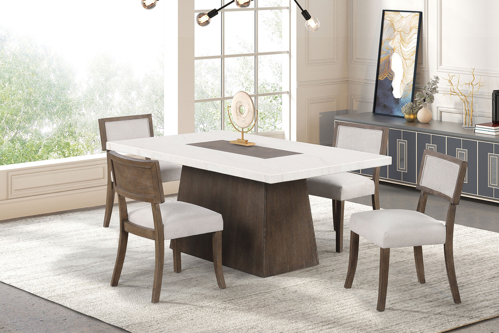 Ebern Designs Wessel 5-pcs Dining Table Set | Wayfair