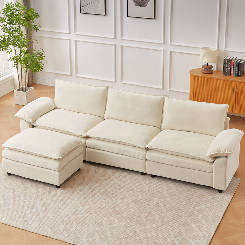 Modern Upholstered Arm Modular Storeable Sectional Sofa