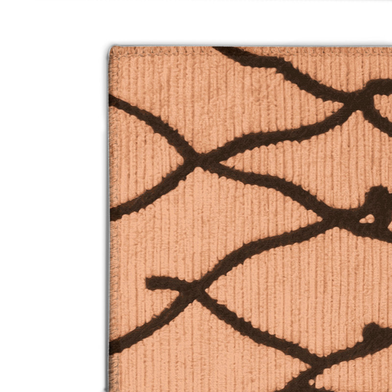 Tapis orange intérieur et extérieur Trellis, Rectangulaire 2 pi x 3 pi