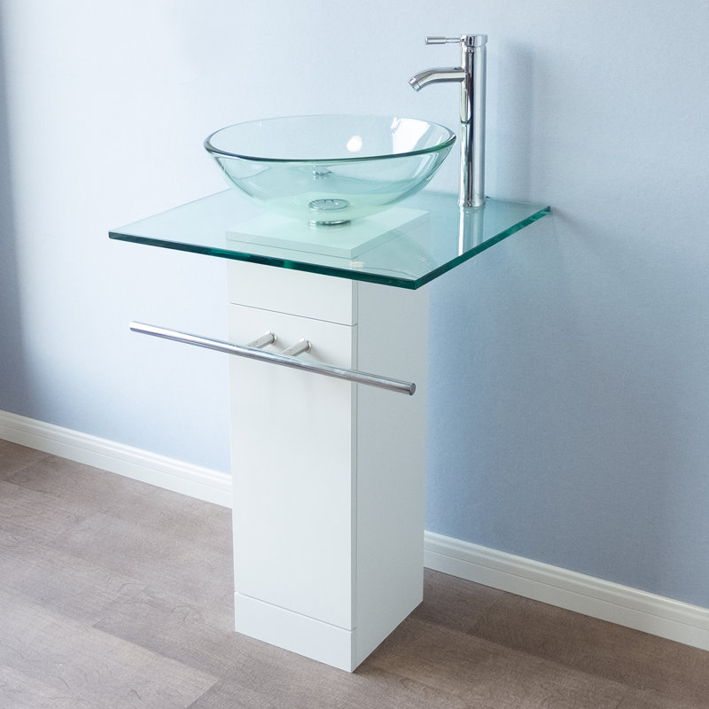 Ensemble de meuble-lavabo simple 23,1 po Hadalyn, Blanc