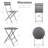 Gray Metal Patio Bistro 3 Pieces , Rust Resistance, Foldable Design For Space, Stylish Comfort, Fade Cushions, Easy To Assemble And Sustain Properly Balcony Construction With Space Saving,-330899098