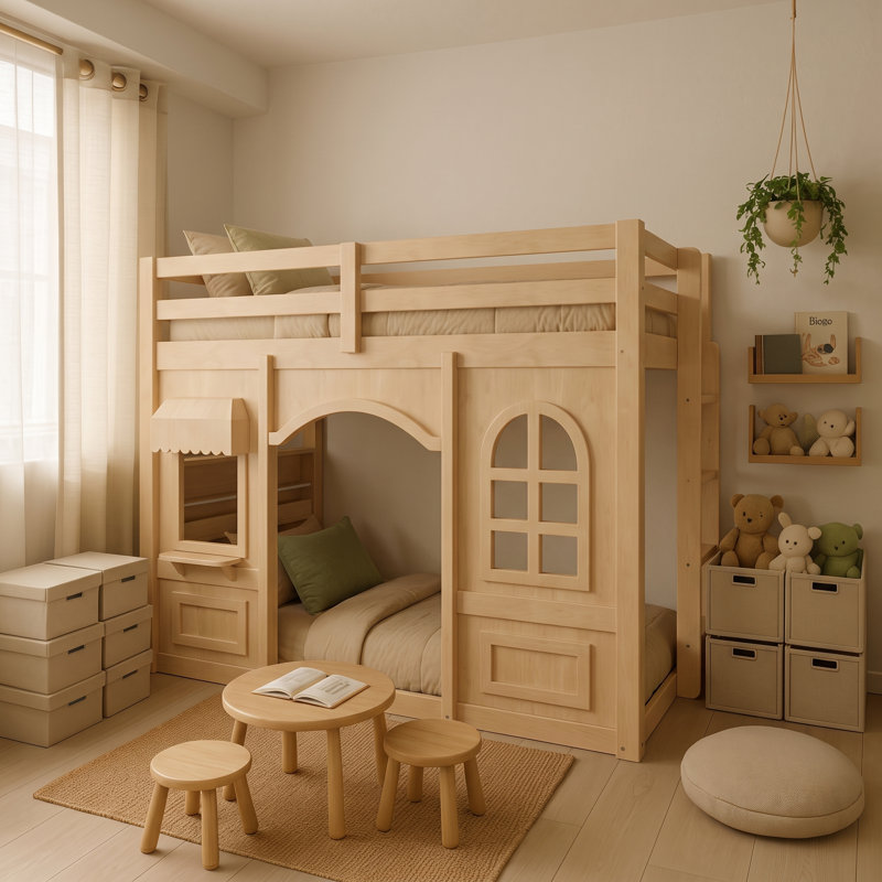 Lit mezzanine CottageNook, Clair naturel