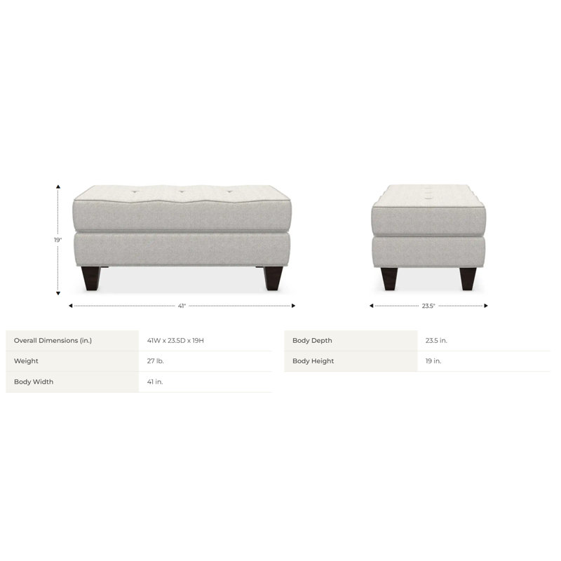 Repose-pieds Laurel, Gris clair