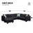 Basic Sectional Sofa, Sofa Couches Living Room Sets, 7 Seats Modular  Sofa Sofa With Ottoman, L Shape Fabric Sofa Corner Couch Set With 3 Throw Pillows