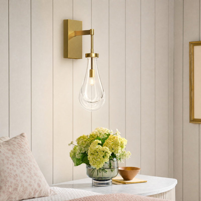 1 - Light Luxury Raindrop Wall Sconce, Bronze