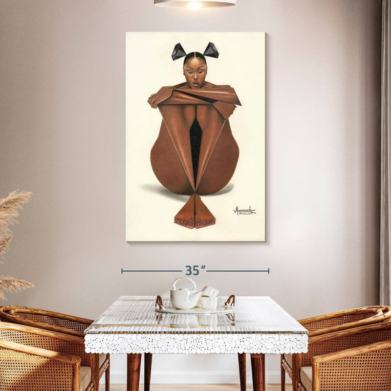Leisha Black Diamond I, 51" H x 34" W