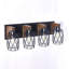 Applique murale de salle de bain 4 lumières en bois rustique et en métal noir avec miroir-428678569-428678572